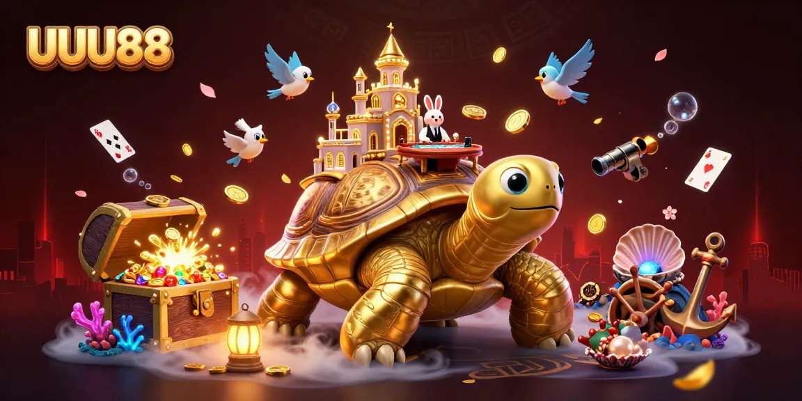 Spin the reels with UUU88 as golden tortoise casino and rabbit dealer bring luck!