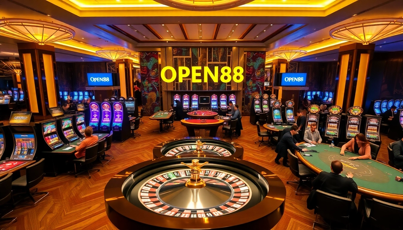 Experience the excitement of OPEN88 at a luxurious casino table filled with action.