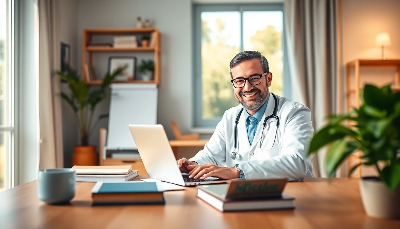 Experience an online doctor visit pay per visit with a friendly physician in a warm office.