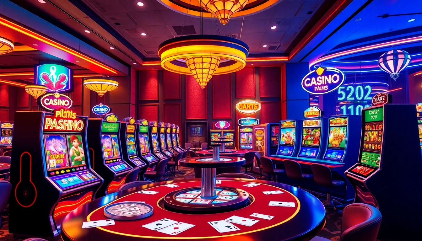 Exciting Slot Gacor gaming experience showcasing vibrant online slot machines and elegant casino elements.