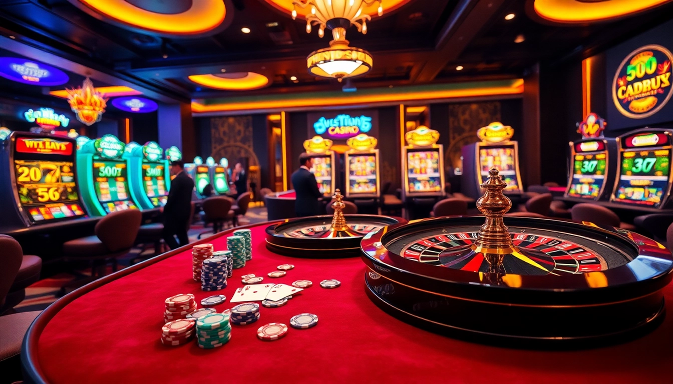 Enjoy thrilling casino moments with DH88 at a vibrant poker table showcasing colorful chips and cards.