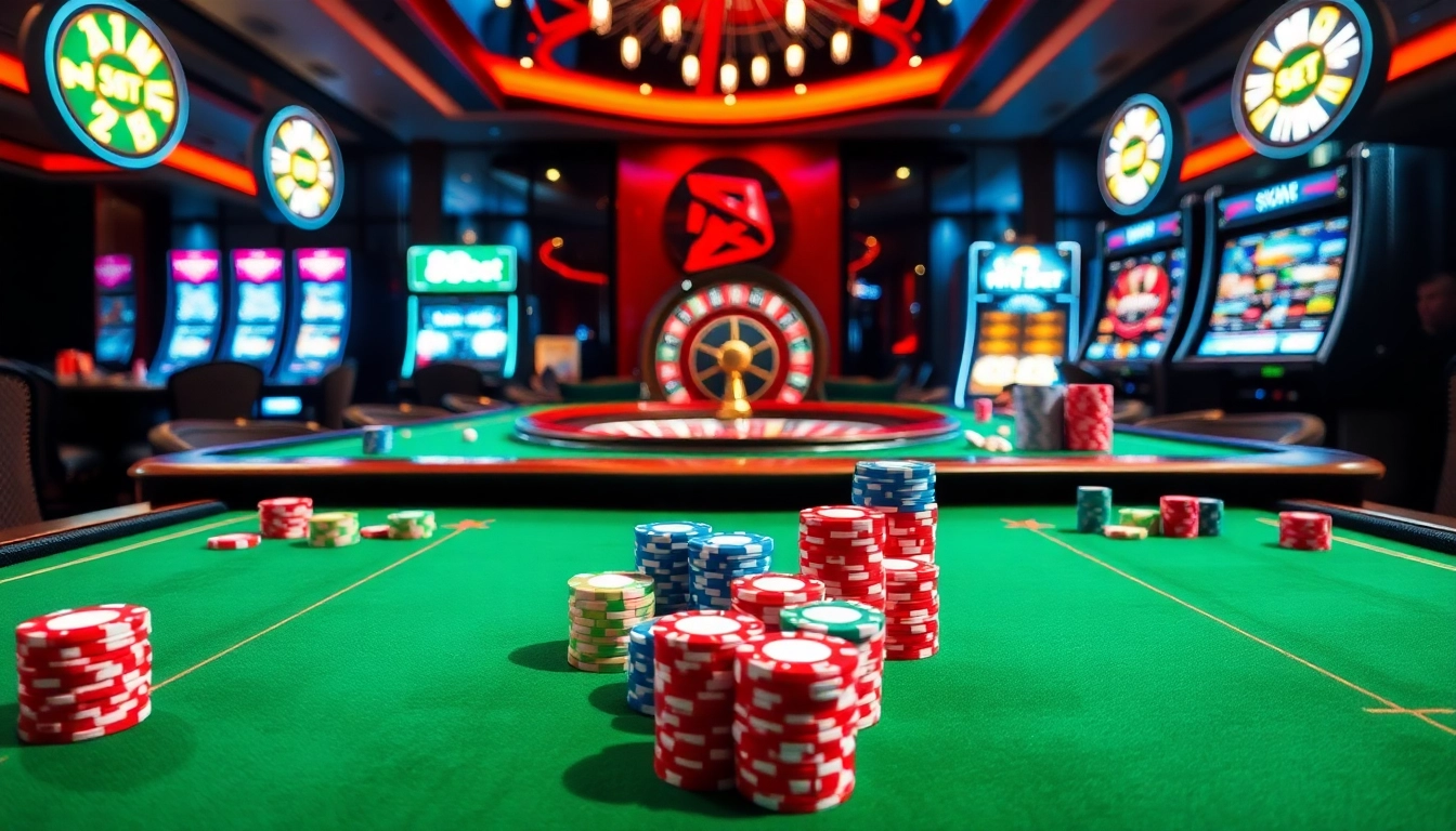 Experience thrilling gaming at 89bet with luxurious tables and exciting slot machines.
