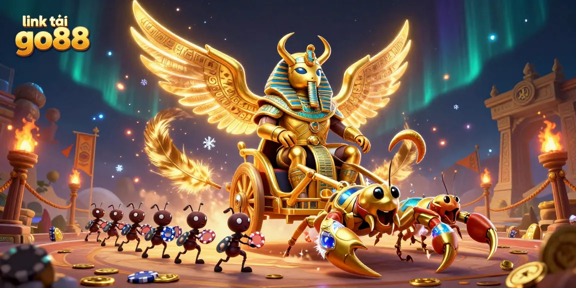 Engage with the exciting link tải go88 in this ultra-detailed 3D casino illustration featuring vibrant characters and elements.
