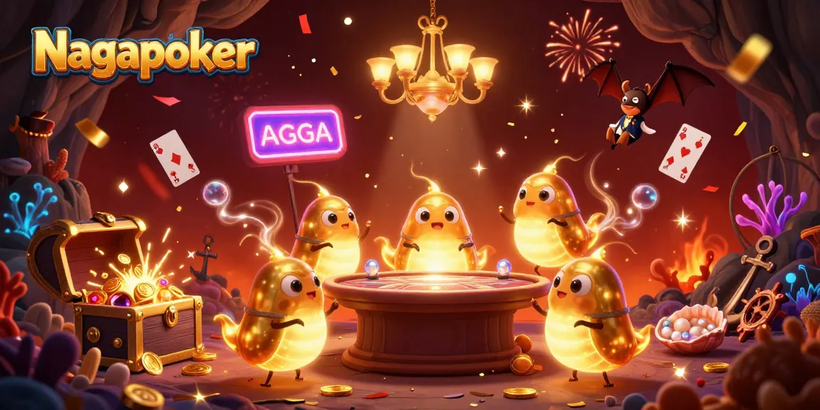 Experience thrilling gaming at Nagapoker with glowworms lighting the action in a vibrant casino setting.