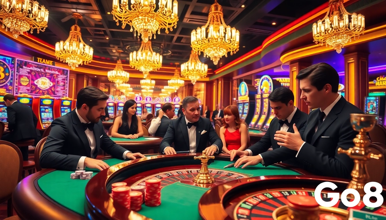 Experience the thrill of high-stakes gaming at Go8's luxurious casino.