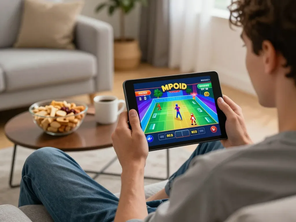 MPOID player experiencing excitement during an interactive online casino game session.