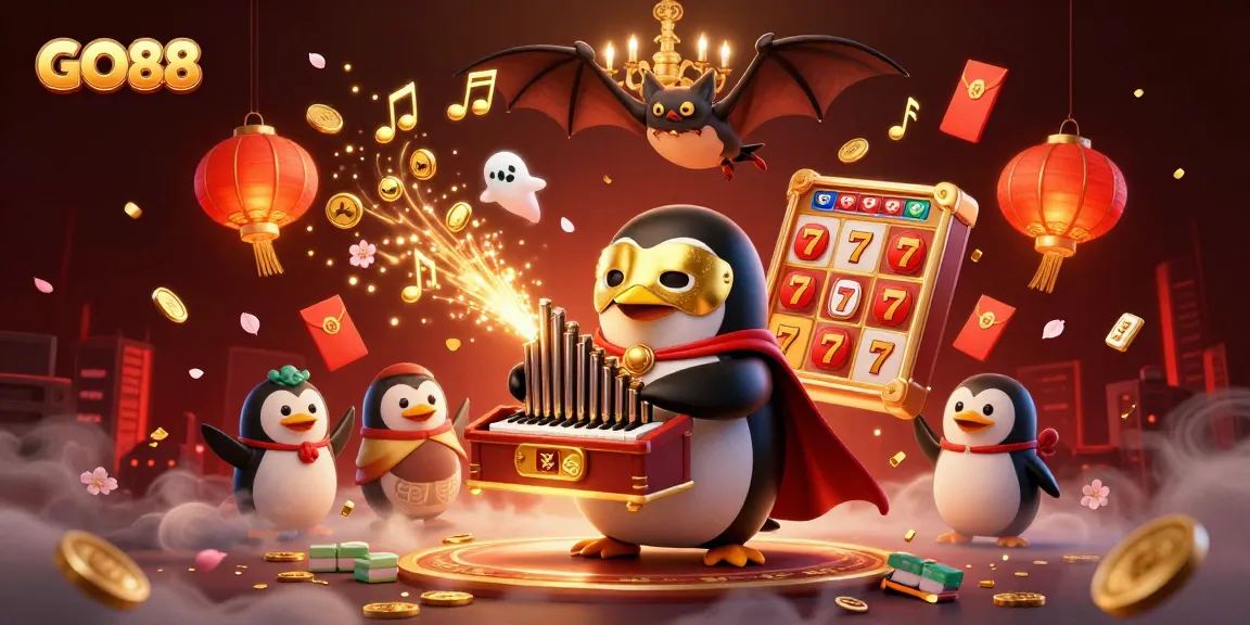 Experience thrilling gaming with GO88, featuring a vibrant casino scene rich in detail and dynamic characters.