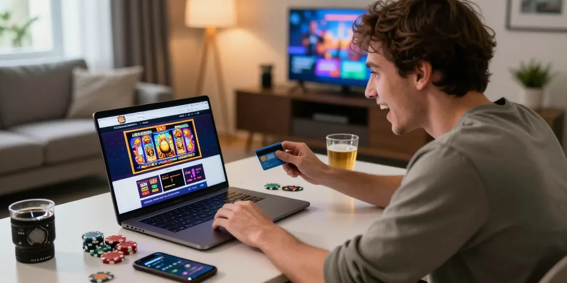 Player enjoying a dynamic gaming experience at a credit card casino, focusing on https://cullengolfclub.co.uk for exciting options.