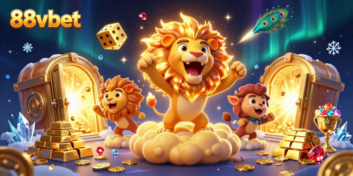 Experience thrilling gameplay at 88vbet with a vibrant, dynamic casino-themed illustration.