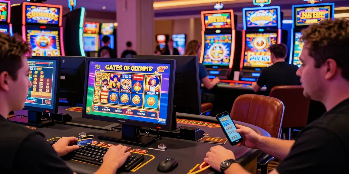 Engaged players at a casino that accepts credit cards, showcasing live dealer games and popular slots.